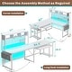 preview thumbnail 49 of 68, L Shaped Gaming Desk Computer Desk Corner Desk Pegboard Power Outlet
