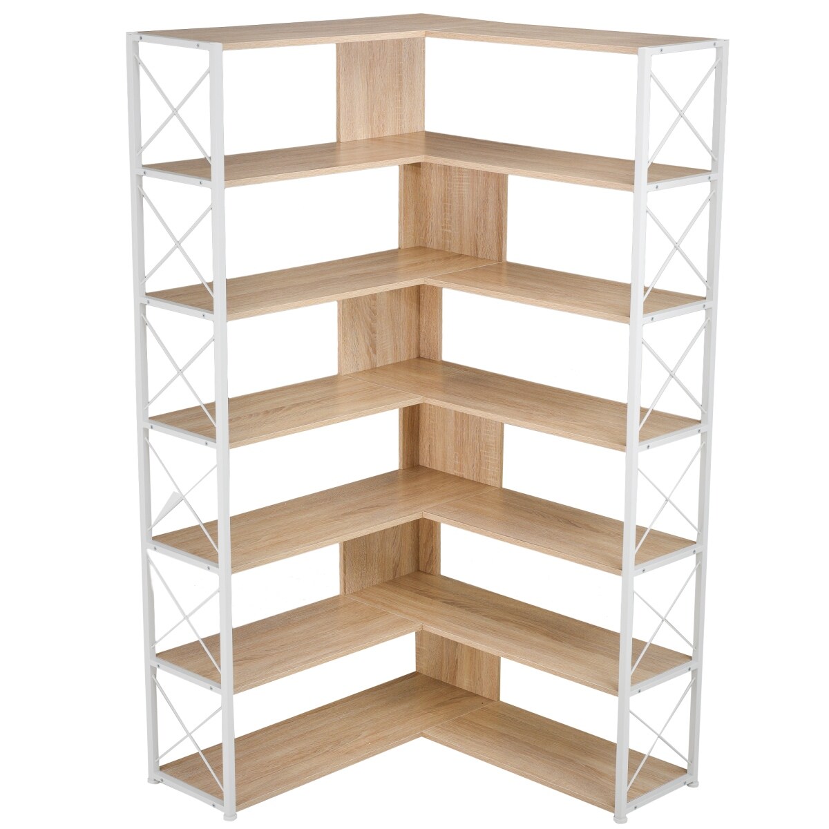 https://ak1.ostkcdn.com/images/products/is/images/direct/28aa31a42baeb0d4b2521ff8a18fe465c0f4a75c/7-Tier-Bookcase-Corner-Bookshelf%2C-L-Shaped-Plant-Stand-with-Metal-Frame%2C-Industrial-Style-Display-Shelf.jpg
