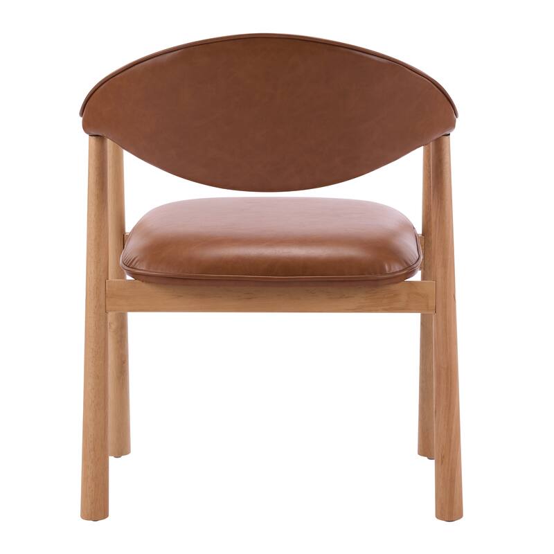 Christopher Knight Home - Modern Upholstered Rubber Wood Dining Chairs with Ergonomic Curved Back