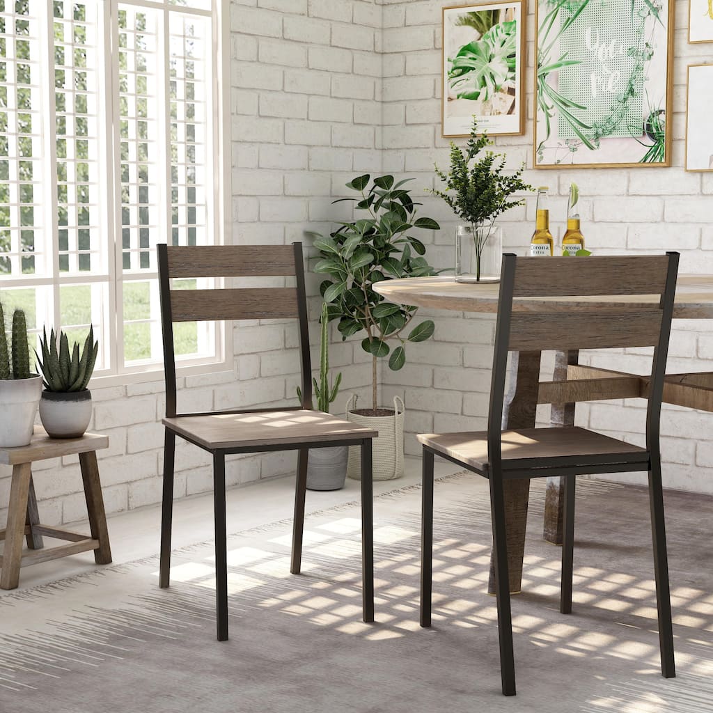 Carbon Loft Maggio Industrial Antique Rustic Side Chairs (Set of 2)