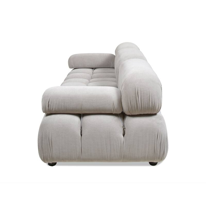 Marcel 109.5" Bubble Modular Modern 3-Piece Sofa