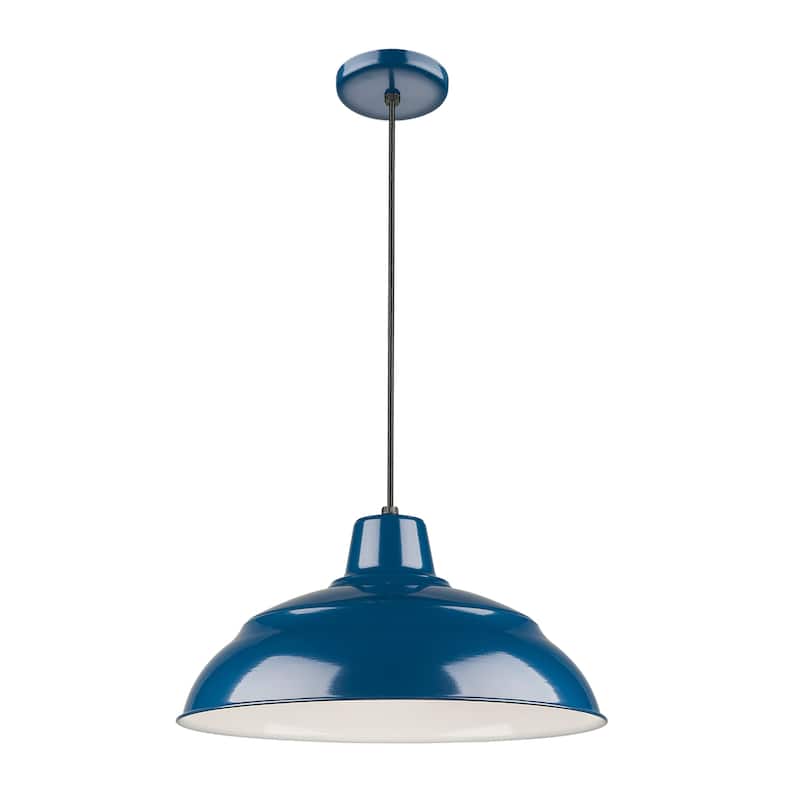 R Series 1-Light Cord Hung Warehouse - Navy Blue - 17