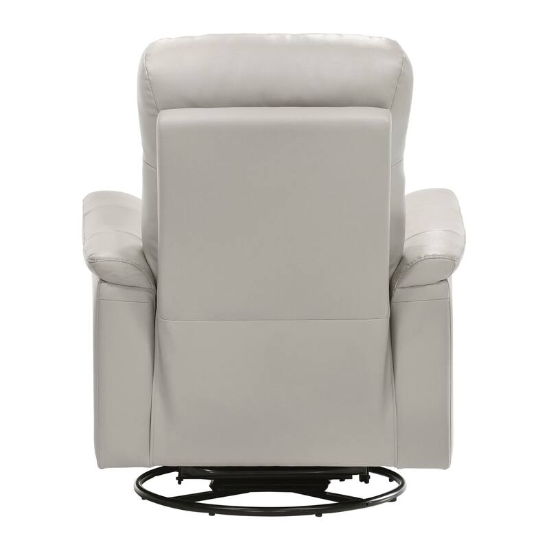 Leather Upholstered Reclining Chair Swivel Glider Motion Modern Living Room Furniture Comfort Chair 1pc