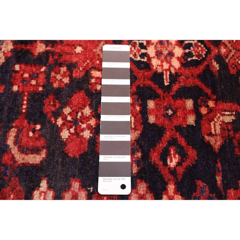 ECARPETGALLERY Hand-knotted Andelz Black, Red Wool Rug - 2'11 x 10'0