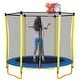 preview thumbnail 27 of 37, 5.5Ft Trampoline For Kids - 65" Outdoor & Indoor Mini Toddler Trampoline With Enclosure