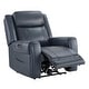 preview thumbnail 40 of 51, Leo Dual Motor Genuine Leather Power Recliner With Power Headrest