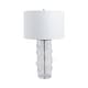preview thumbnail 7 of 19, Glass Bubble Table Lamp with Crystal Accents and Cylinder Base