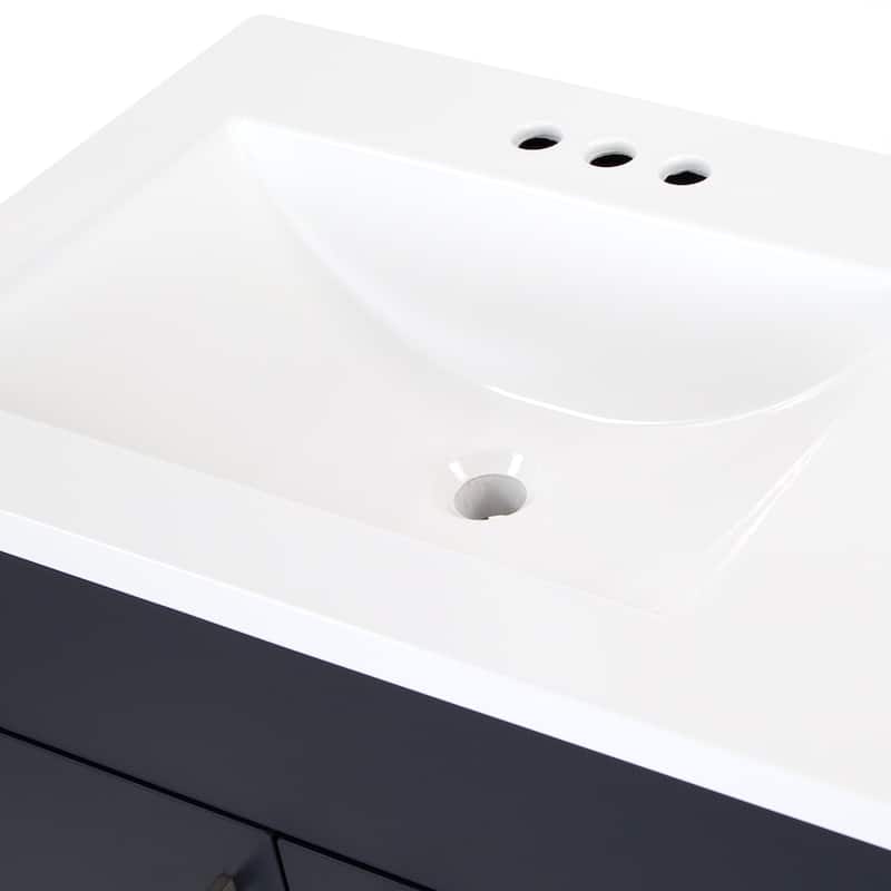 Spring Mill Cabinets Salil 36.5" Bathroom Vanity With Cabinet, 2 Drawers, and Offset Sink