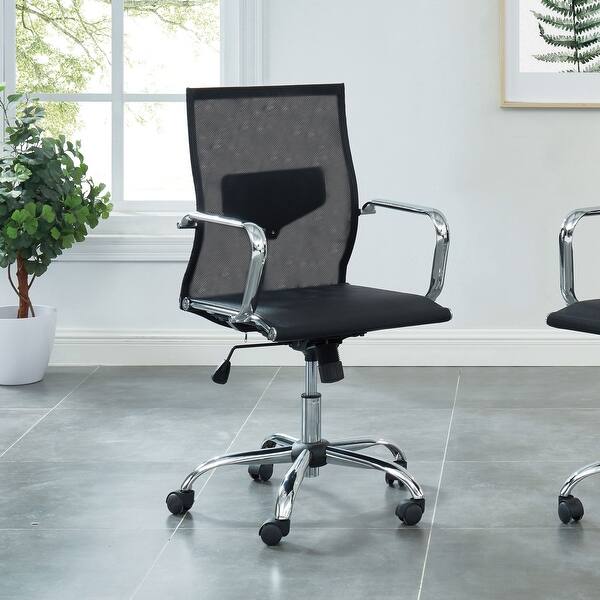 Furniture of America Form Black Height Adjustable Desk Chair