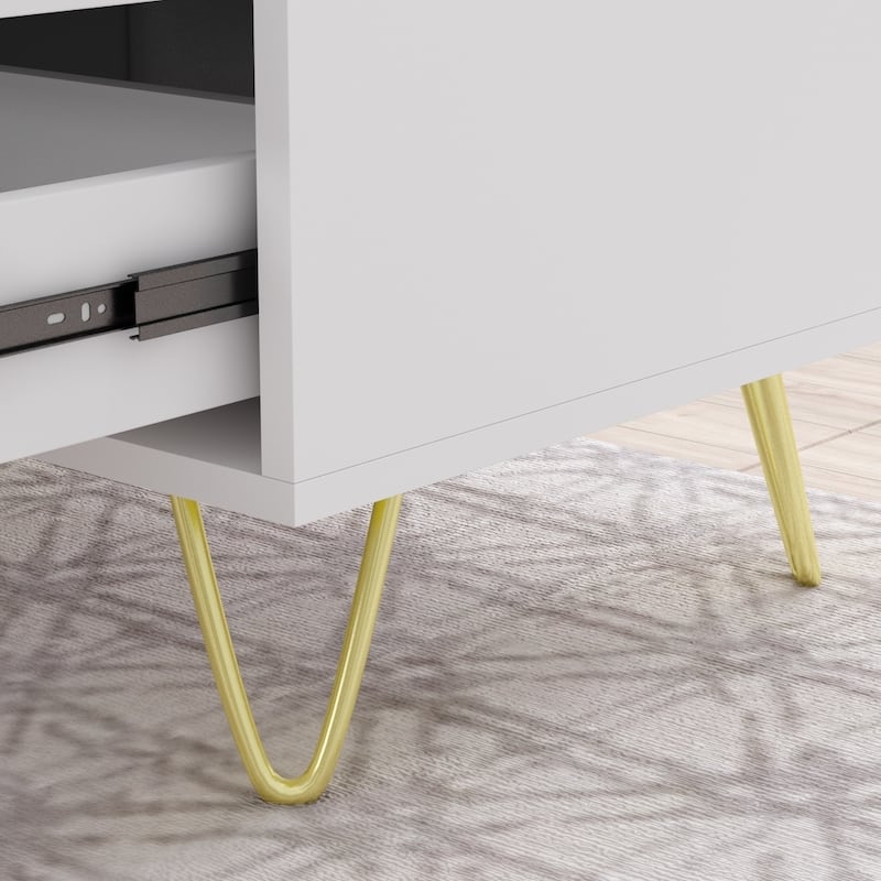 2-Drawer Nightstand With One-Shelf