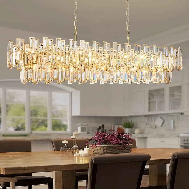 KAYLA 24in Chandelier 10-Light Crystal Chandelier