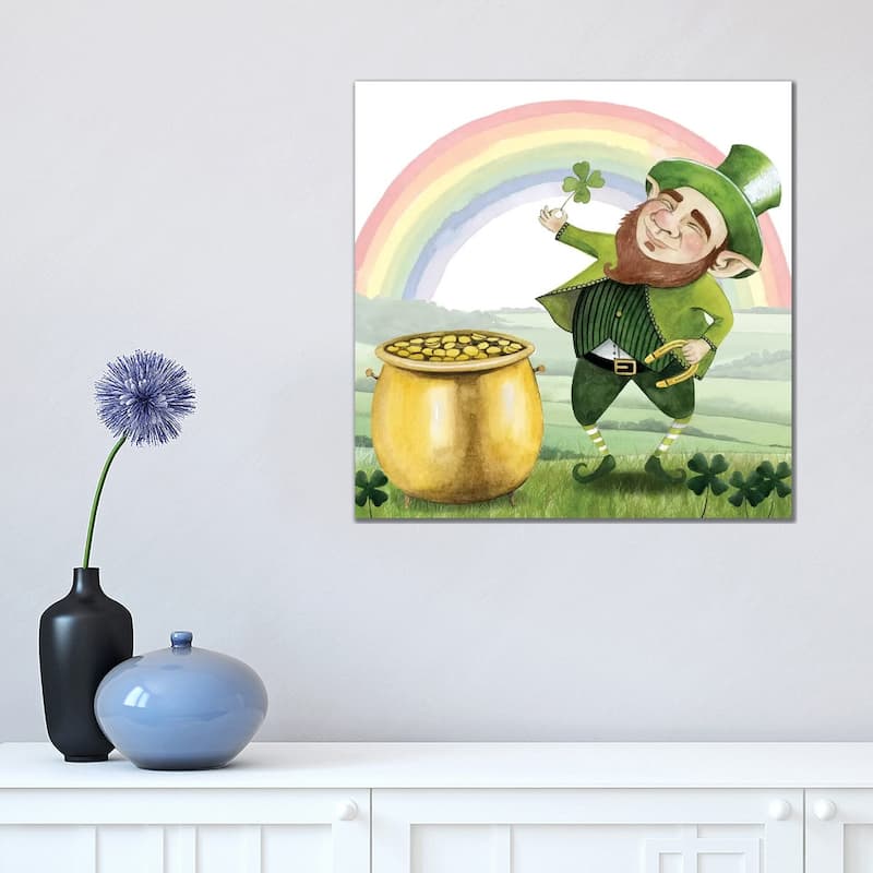 iCanvas "Leprechaun's Rainbow I" by Grace Popp Canvas Print - 18x18x1.5