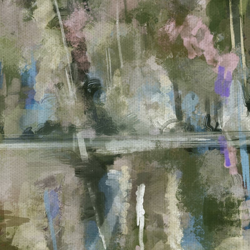 Lakehouse View Pastels by Studio Arts Canvas Art Print