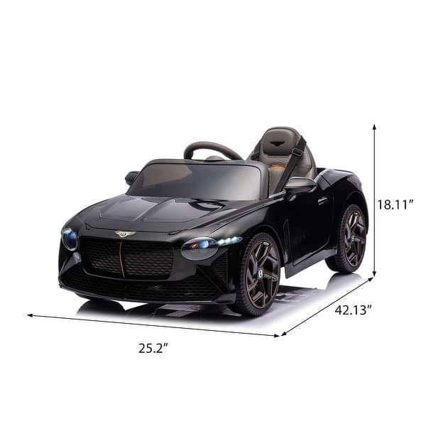 dimension image slide 0 of 2, 12V Battery-Powered Bentley Bacalar Kids Ride-On Car, Remote-Controlled with Music & Dual Driving Modes