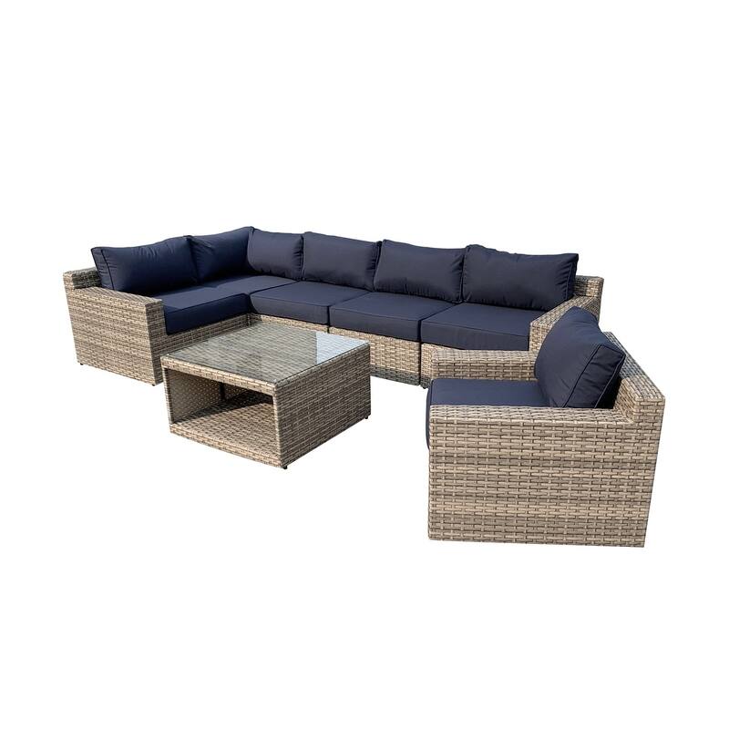 Ventura 7-Piece Rattan Multi-Chair Seating Group