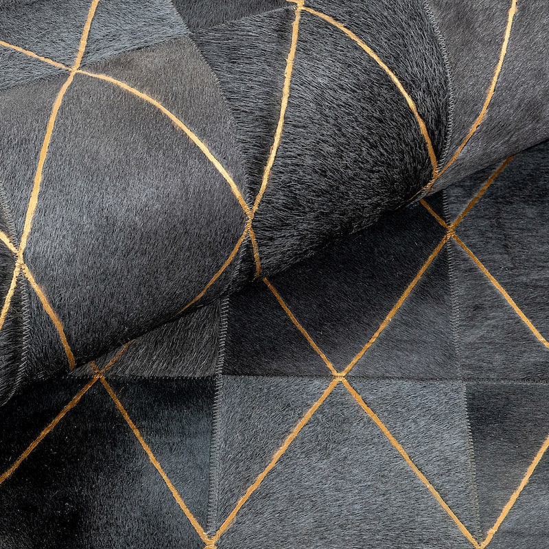 Ben Soleimani Arlequin Hide and Viscose Hand Woven Rug