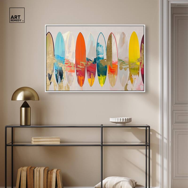 Surfboard Horizons II Canvas by Art Remedy