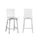 Maravilla Acrylic Swivel High Back Stools (Set 2) - Chrome - Counter Height
