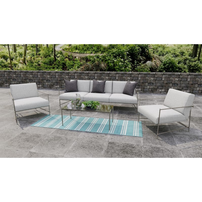Bashian Zavion Aqua Transitional Area Rug
