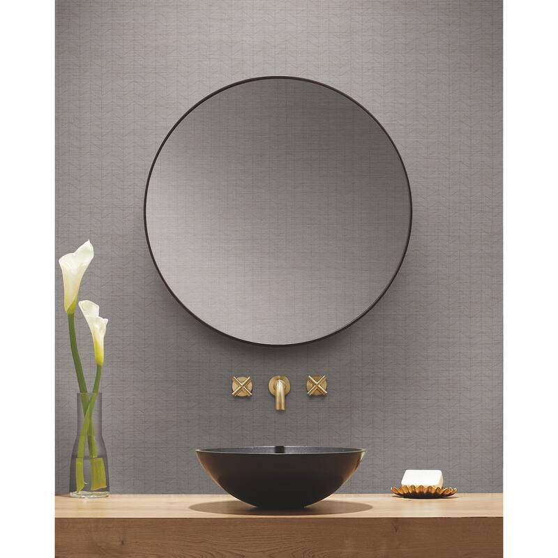 Warner Magnitude Pewter Chevron Wallpaper