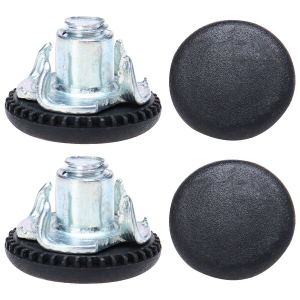 M8 x 13 x 25mm Furniture Glide Leveling Feet Prevent Scratch Adjustable Leveler with T-nuts Floor Protector for Desk Leg 4pcs