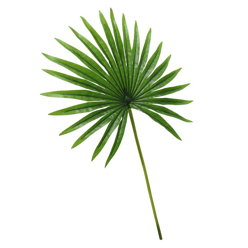 Set of 3 Artificial Fan Palm Leaf Stem Tropical Plant Greenery Foliage 20in - 20" L x 12" W x 0.5" DP