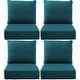 preview thumbnail 109 of 121, Gymojoy 24"x22"x6" Patio Thick Cushions & Pillows Set - Deep Seat Indoor/Outdoor Water & Fade Resistant Four Sets - Peacock Blue