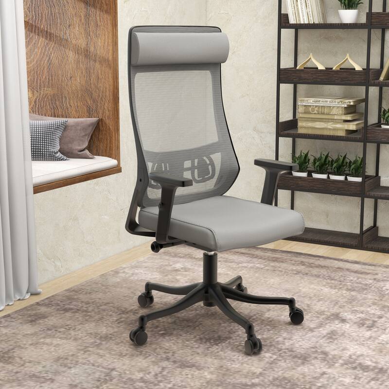 Dale Adjustable Swivel Mesh Back Office Executive Desk Chair with Arms & Padded Seat for Home Office or Conference Room