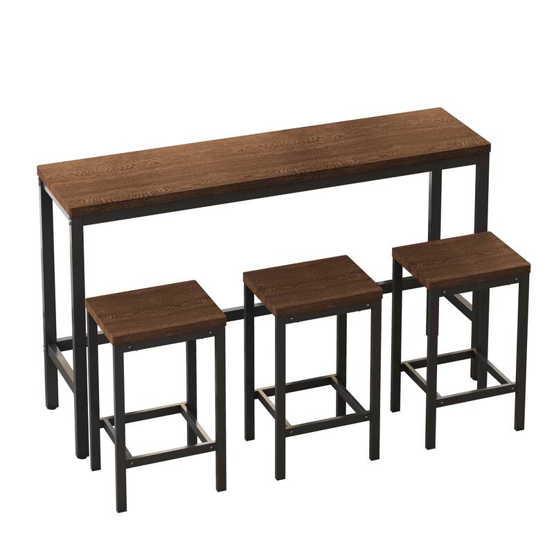 Pub Table Set with 3 Stools