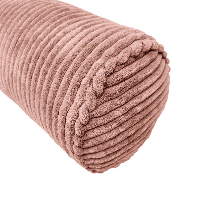 Edie At Home Bowery Corduroy Neckroll Decorative Throw Pillow 7x18