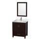 Option Espresso / White Carrara Marble Top / Brushed