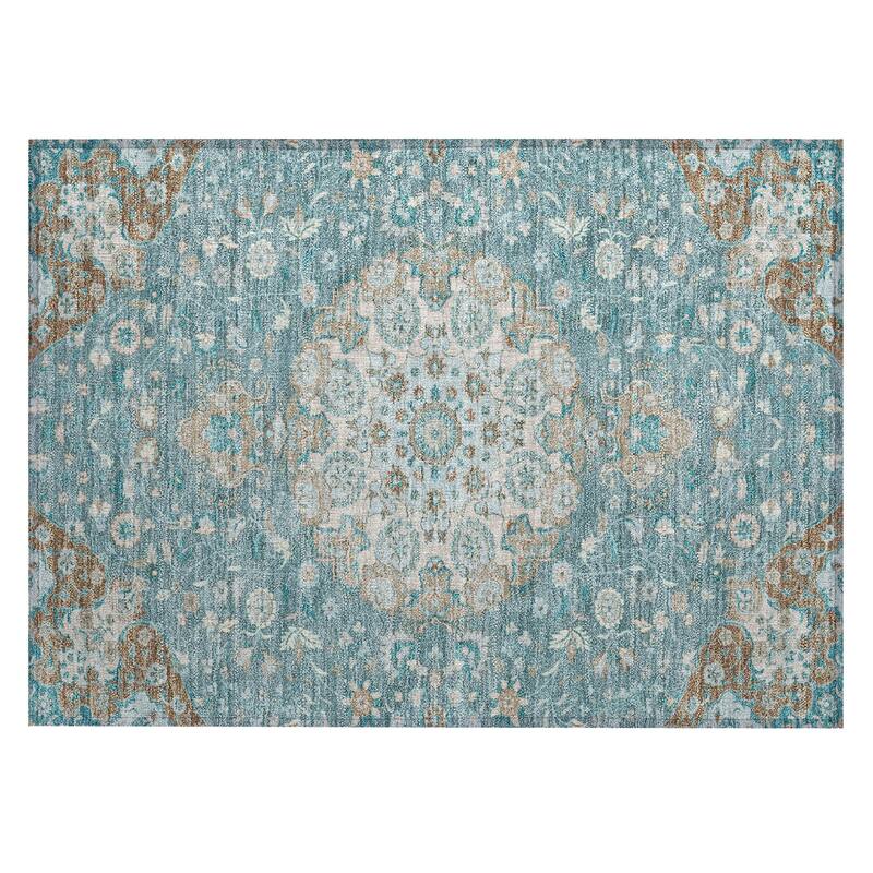 Machine Washable Indoor/ Outdoor Global Eckley Chantille Rug