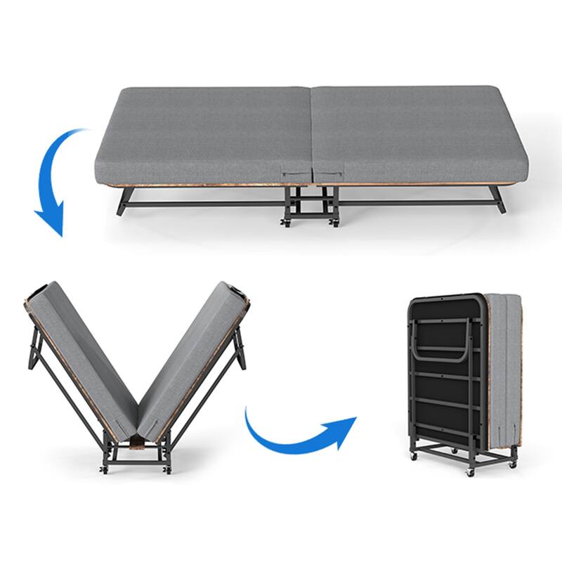 Portable Folding Bed with Memory Foam Mattress