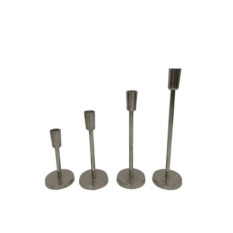 Lg. Alum. Candlestick Nickel Finish -ST - Nickel