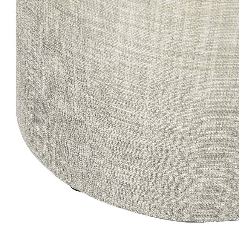 Adeco Round Footstool with Removable Lid Footrest Storage Ottomans