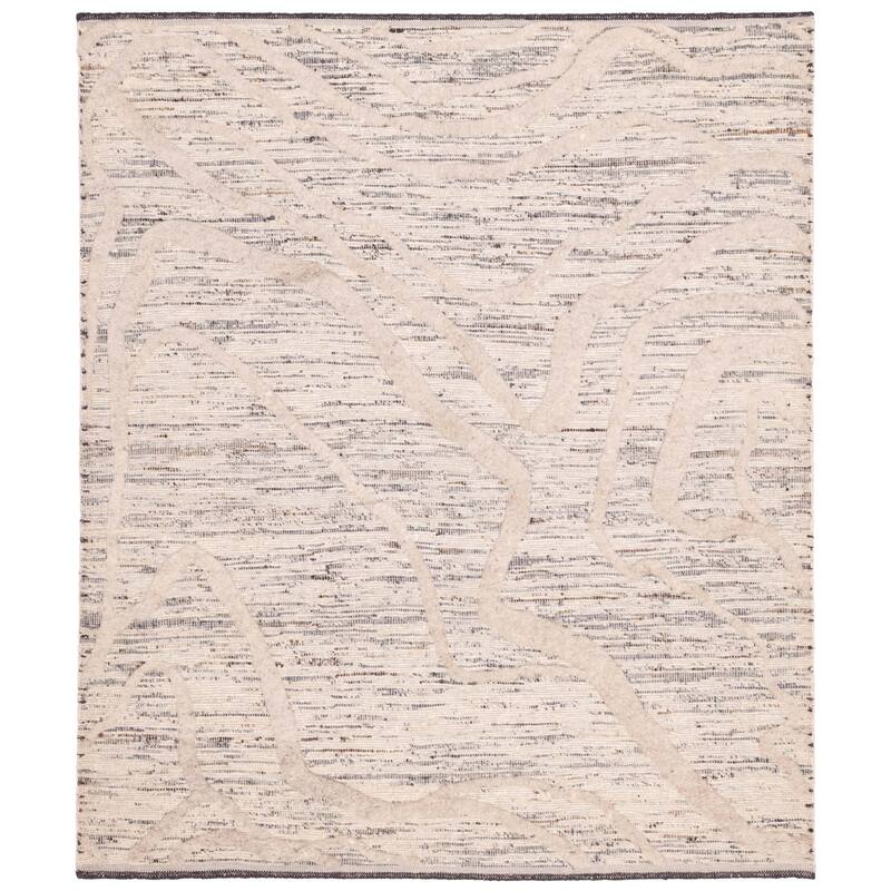 ECARPETGALLERY Hand-knotted Looma Ivory Wool Rug - 8'3 x 9'10