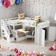 preview thumbnail 2 of 10, Twin-Twin over Full L-Shaped Bunk Bed With 3 Drawers, Portable Desk and Wardrobe