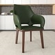 preview thumbnail 12 of 63, Vivara Set of 2 Leather Dining Chair with Padded Seat - Mid-Century Arm Chair for Home Office Bar & Kitchen