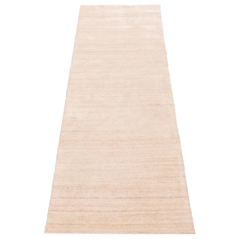 ECARPETGALLERY Hand-knotted Kashkuli Gabbeh Ivory Wool Rug - 2'7 x 8'0