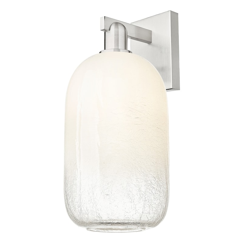 Innovations Lighting 716-1W-17-7 Brookhaven Cloche Sconce Brookhaven - Brushed Satin Nickel / Opal