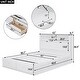 preview thumbnail 4 of 46, Hydraulic Platform Bed with Storage LED Headboard, Wood Bedframe w/ Charging Station&2 Drawers, Space-Saving Bed
