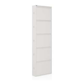 Antibacterial 5 Tier metal shoe cabinet side holes