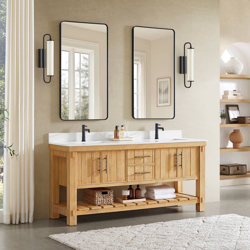 Paris Bath Vanity, Quartz Stone Top without Mirror