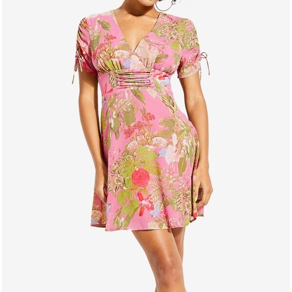 guess pink floral dress
