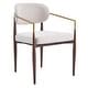 preview thumbnail 4 of 13, Christopher Knight Home - GlamCore Modern Upholstered Metal Base Dining Chairs with Gold Accents