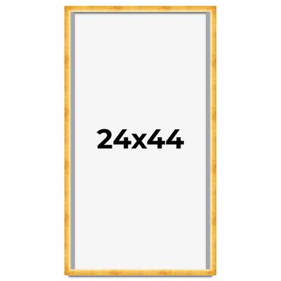 24x44 Shadow Box Frame Gold | 1.625 Inches Deep Real Wood Traditional