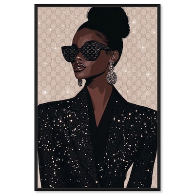 Elegant Woman Sparkle Canvas by Art Remedy