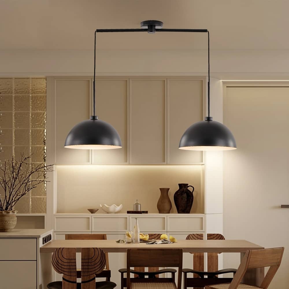 Modern Double Pendant Lights with Adjustable Suspension Height(Bulbs Not Included)