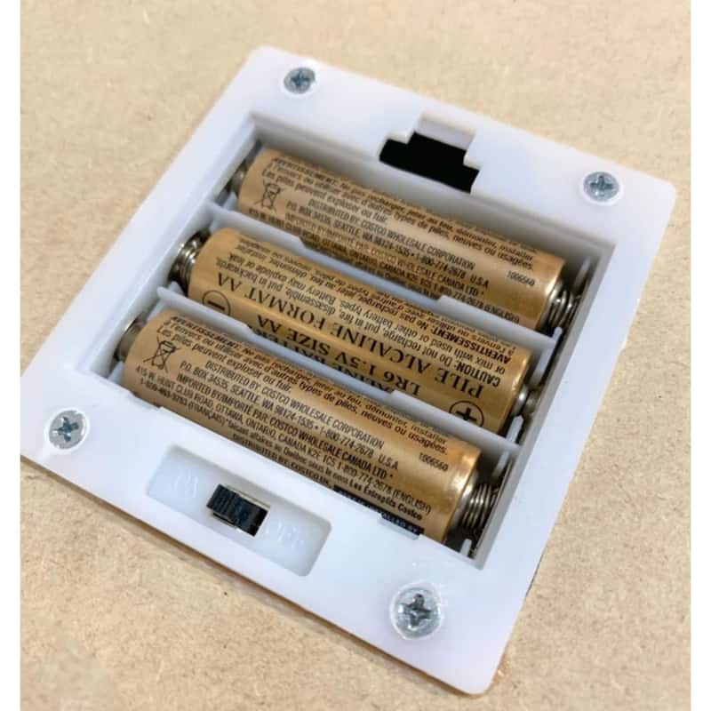 24" x 18" White Christmas Village Back-lit Wall Art w Remote Control