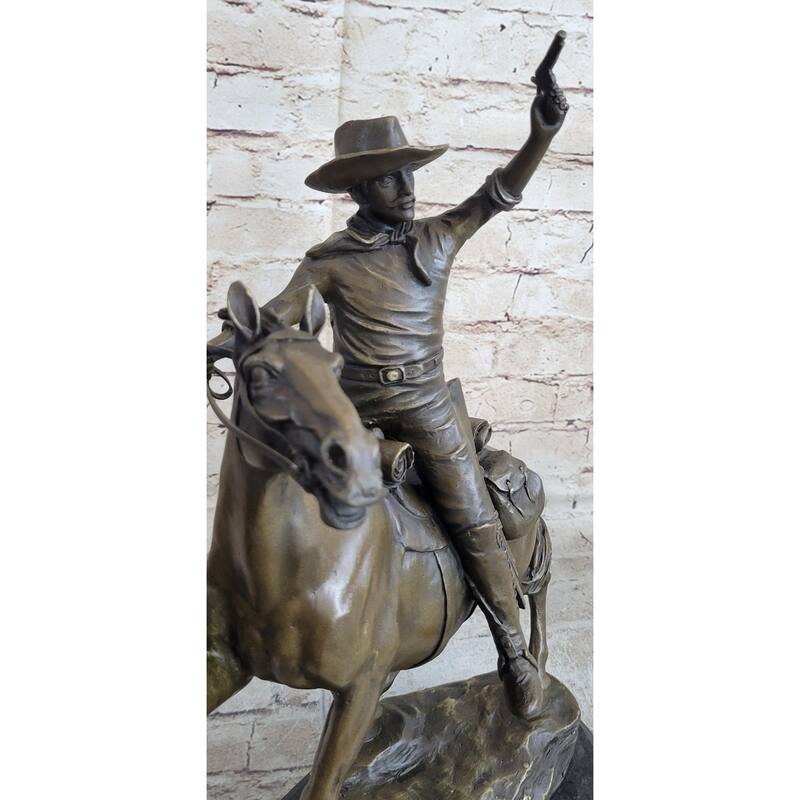 Carl Kauba Austrian 1865-1922 Gorgeous Cowboy Shooting Gun Bronze Sculpture